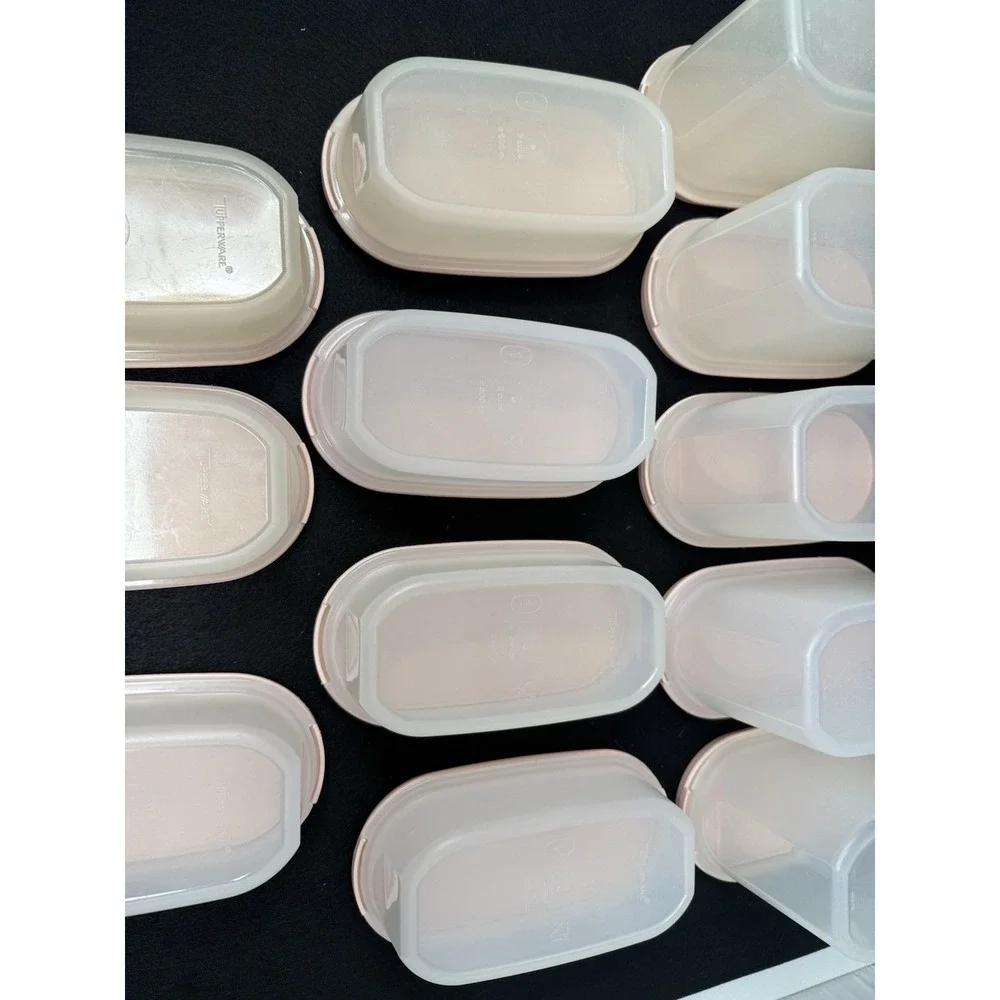 Tupperware Modular Mates Lot 12 Pc Pink Lids Pantry Storage Containers Set